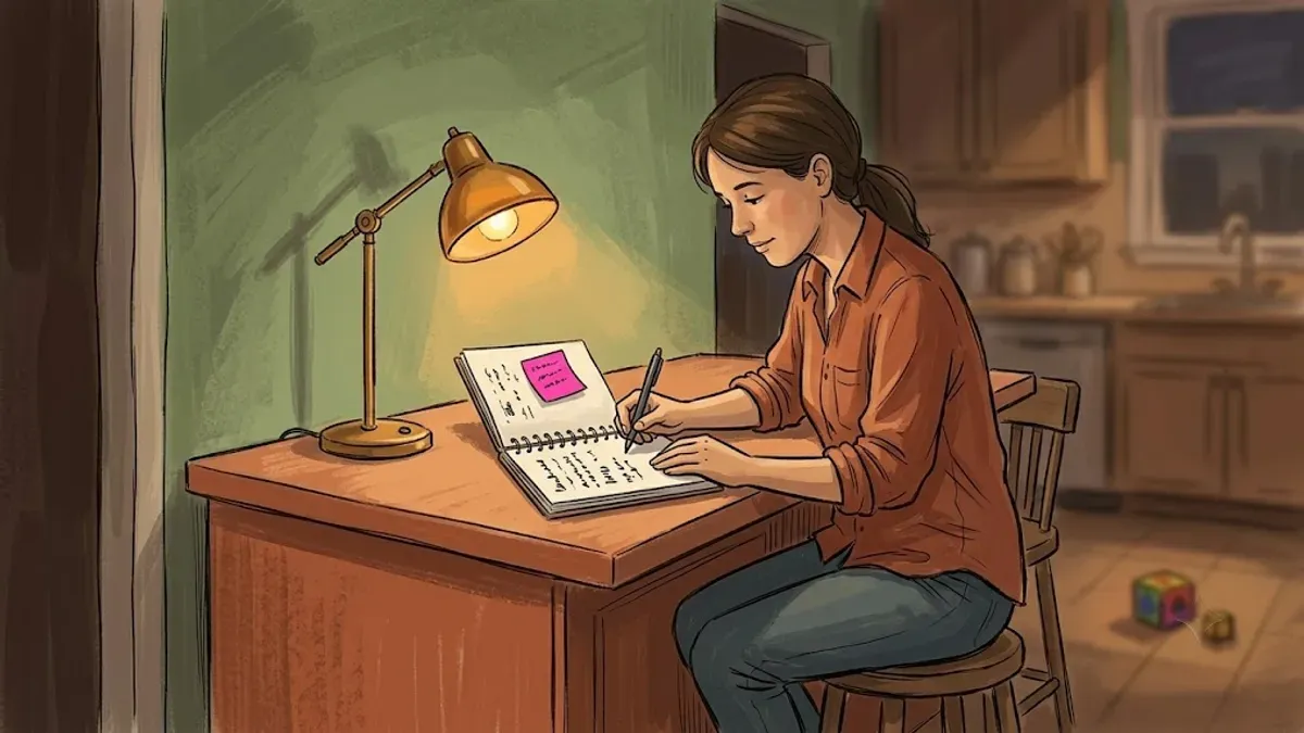 Numbered checklist showing the six steps of writing a social story