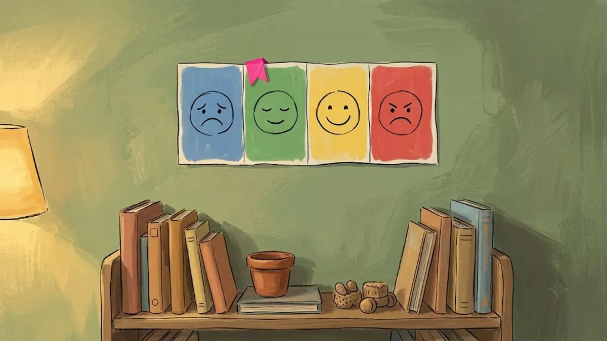 Printable zonesof regulation poster with the four body-state colors a child uses to name how they feel